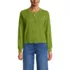 Women's Modern Length Fine Gauge Crew Neck Cardigan Sweater, Front