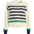 Women's Modern Length Fine Gauge Crew Neck Cardigan Sweater, Front