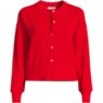 Women's Cropped Fine Gauge Crew Neck Cardigan Sweater