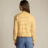 Women's Cropped Fine Gauge Crew Neck Cardigan Sweater, Back