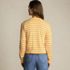Women's Cropped Fine Gauge Crew Neck Cardigan Sweater, Back