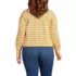 Women's Plus Size Modern Length Fine Gauge Crew Neck Cardigan Sweater, Back