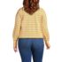 Women's Plus Size Cropped Fine Gauge Crew Neck Cardigan Sweater, Back