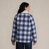 Women's Sherpa Fleece Reversible Mixed Media Long Jacket, Back