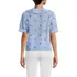 Women's Carefree Cotton Puff Sleeve Statement Collar Shirt, Back