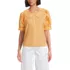 Women's Carefree Cotton Puff Sleeve Statement Collar Shirt, Front