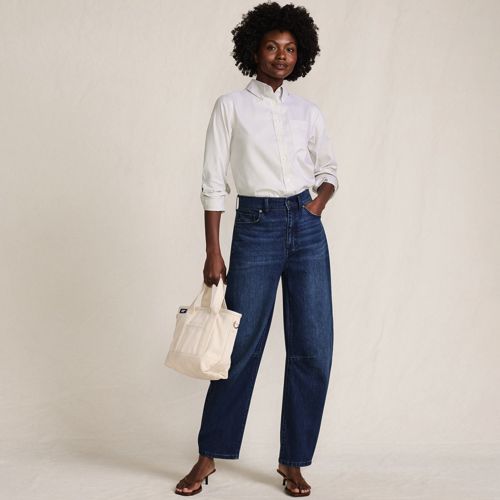 Women's No Iron Pinpoint Mens Fit Shirt