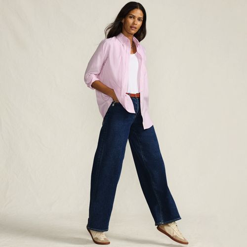 Women's No Iron Long Sleeve Shirt with Lace Trim