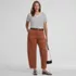 Women's Plus Size Chino High Rise Barrel Leg Utility Ankle Pants, alternative image