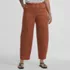 Women's Plus Size Chino High Rise Barrel Leg Utility Ankle Pants, Front