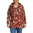 Women's Plus Size Squall Hooded Waterproof Print Raincoat, Front