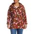 Women's Plus Size Squall Hooded Waterproof Print Raincoat, Front