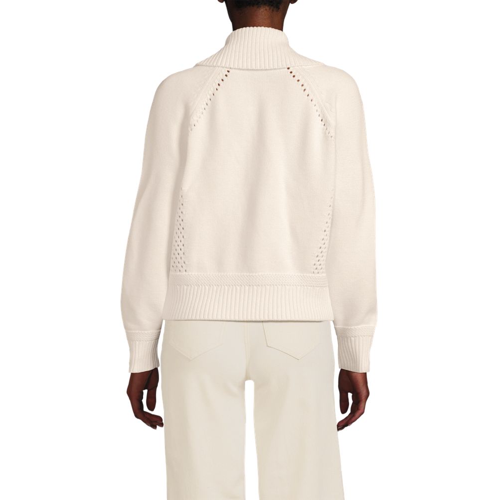 Women's Drifter Large Collar Zip Front Cardigan Sweater