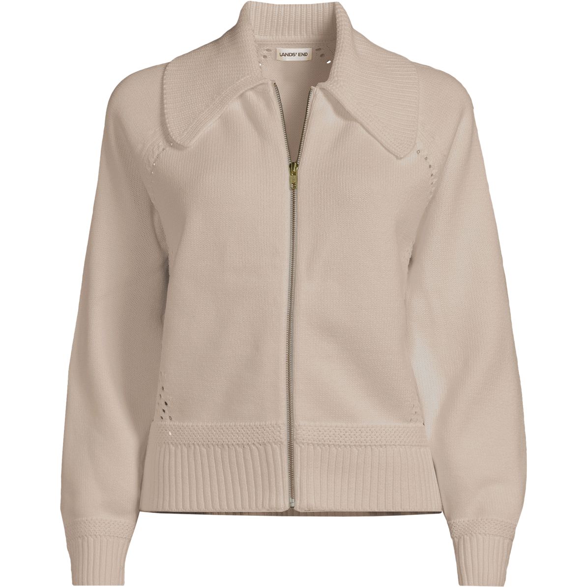 Women's Drifter Large Collar Zip Front Cardigan Sweater
