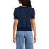 Women's Fine Gauge Cotton Jacquard Scoop Neck Sweater, Back