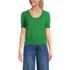 Women's Fine Gauge Cotton Jacquard Scoop Neck Sweater, Front