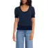 Women's Fine Gauge Cotton Jacquard Scoop Neck Sweater, Front
