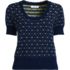 Women's Fine Gauge Cotton Jacquard Scoop Neck Sweater, Front