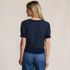 Women's Fine Gauge Cotton Jacquard Scoop Neck Sweater, Back