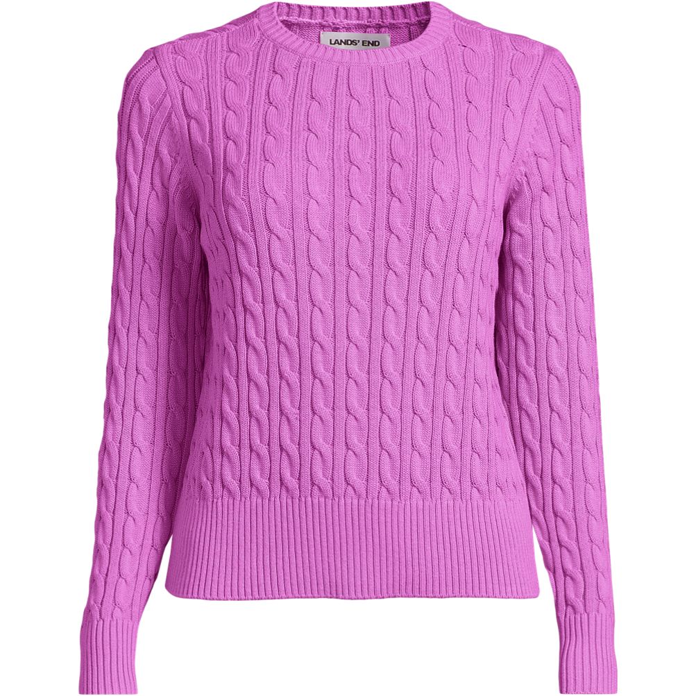 Women's Drifter Modern Cable Crew Sweater | Lands' End