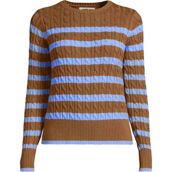 Women's Tall Drifter Modern Cable Crew Sweater - primary