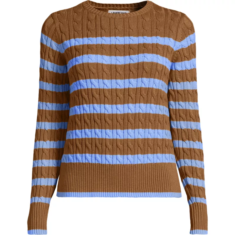 Women's Drifter Modern Cable Crew Sweater, Front