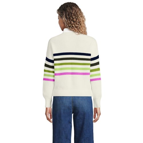 Ivory Placed Multi Stripe