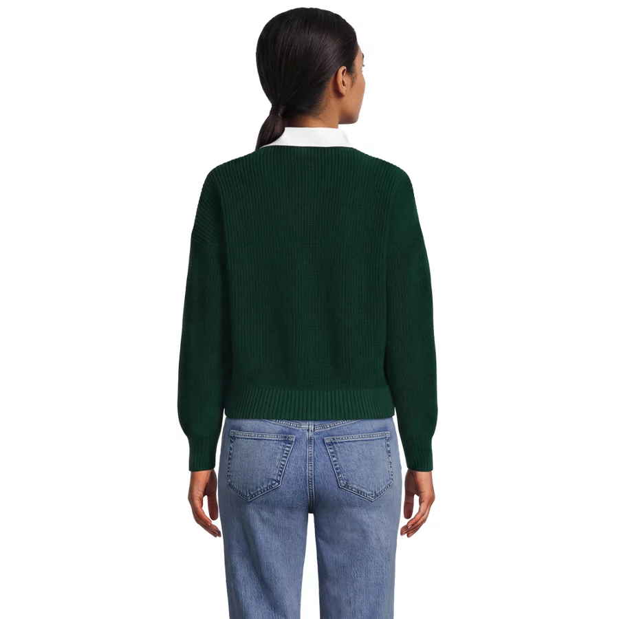 Women's Drifter Rugby With Woven Collar Sweater view 4