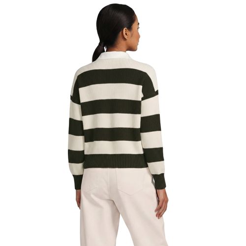 Forest Moss/Fresh Ivory Stripe