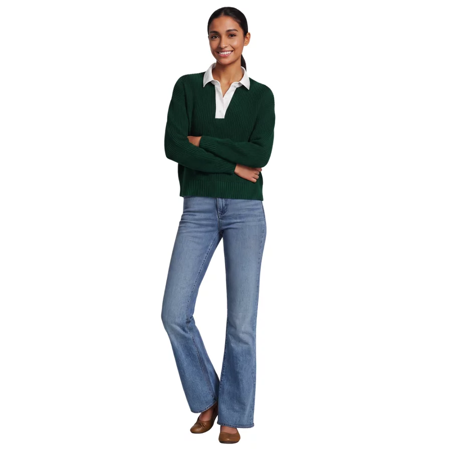 Women's Drifter Rugby With Woven Collar Sweater view 6