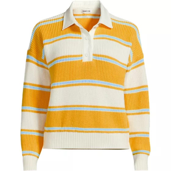 Women's Drifter Rugby with Woven Collar Sweater - primary