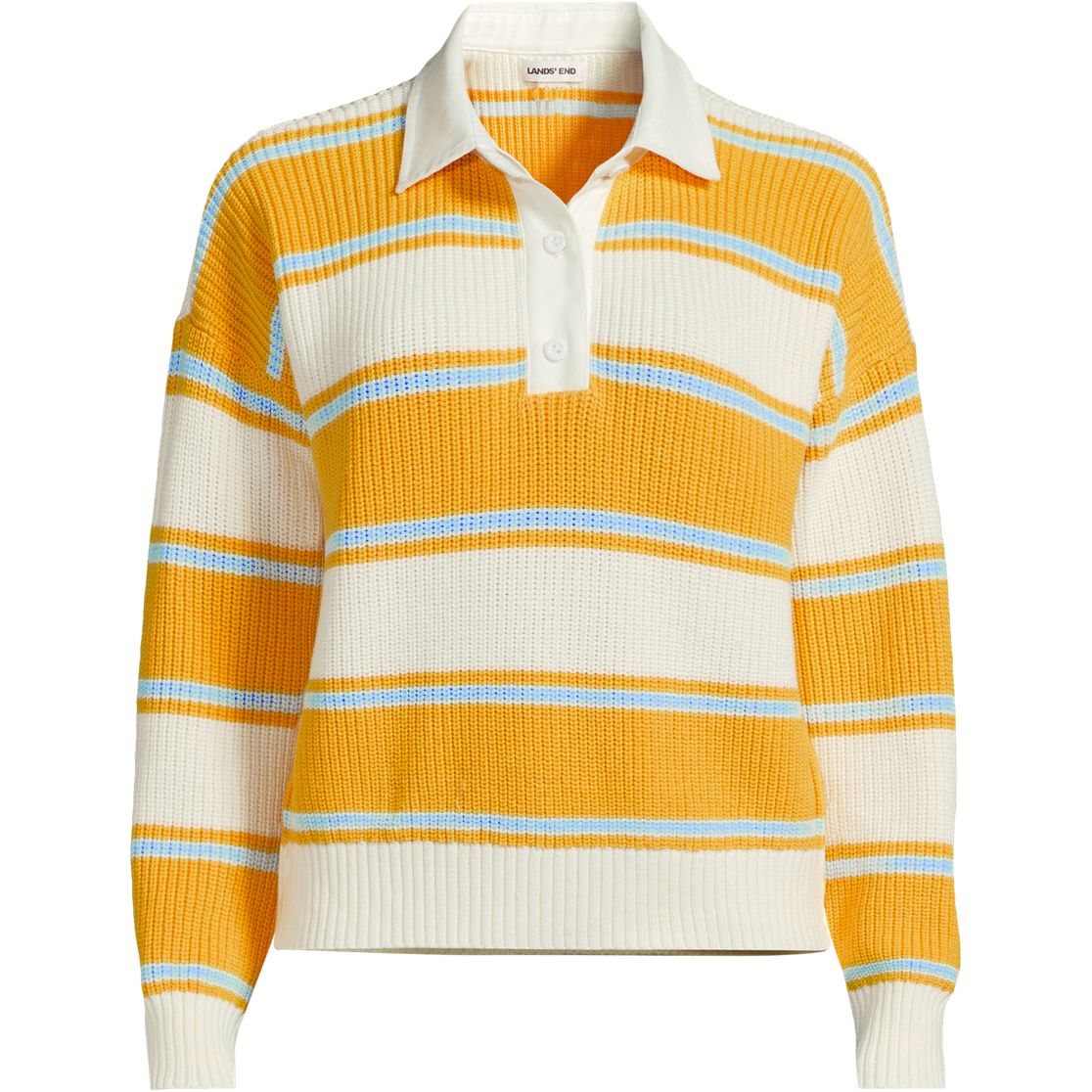 Women's Drifter Rugby with Woven Collar Sweater