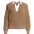 Women's Drifter Rugby with Woven Collar Sweater, Front