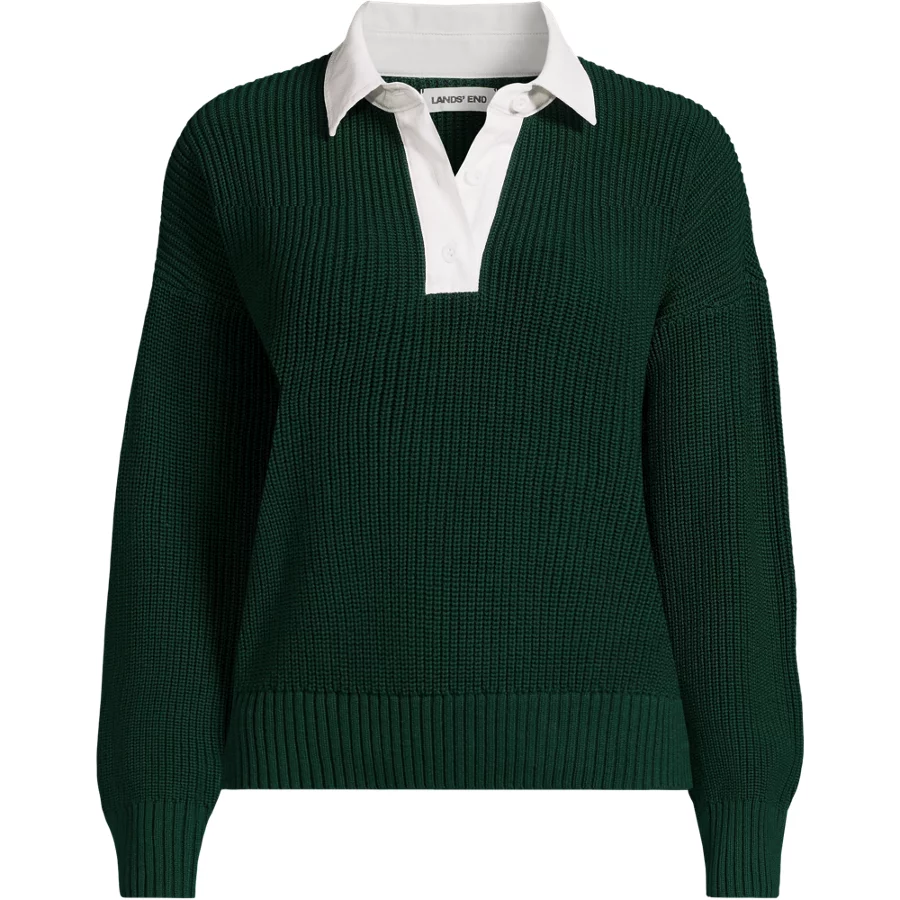 Women's Drifter Rugby With Woven Collar Sweater view 7