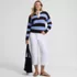 Women's Drifter Rugby with Woven Collar Sweater, alternative image