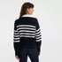 Women's Drifter Rugby with Woven Collar Sweater, Back