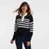 Women's Drifter Rugby with Woven Collar Sweater, Front