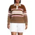 Women's Plus Size Drifter Rugby with Woven Collar Sweater, Front