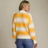 Women's Plus Size Drifter Rugby with Woven Collar Sweater, Back