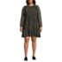 Women's Plus Size Chiffon Above the Knee Adjustable Dress, Front