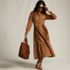 Women's Pinwale Cord Smocked Sleeve Maxi Dress, alternative image