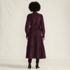 Women's Pinwale Cord Smocked Sleeve Maxi Dress, Back