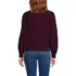 Women's Cashmere Puff Sleeve Crew Neck Sweater, Back