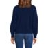 Women's Cashmere Puff Sleeve Crew Neck Sweater, Back