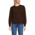 Women's Cashmere Puff Sleeve Crew Neck Sweater, Front