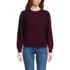 Women's Cashmere Puff Sleeve Crew Neck Sweater, Front