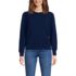 Women's Cashmere Puff Sleeve Crew Neck Sweater, Front