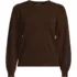 Women's Cashmere Puff Sleeve Crew Neck Sweater, Front