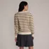 Women's Cashmere Puff Sleeve Crew Neck Sweater, Back