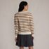 Women's Cashmere Puff Sleeve Crew Neck Sweater, Back